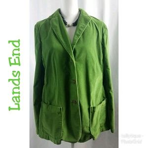 Lands End Green Blazer Plus Size 18W